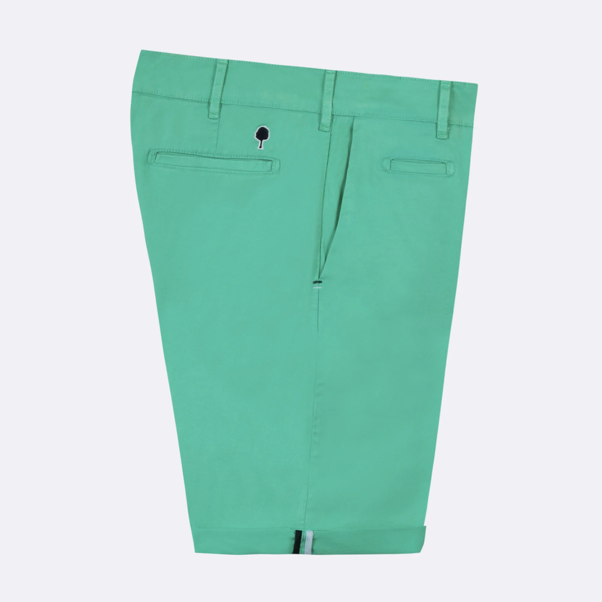 Short vert menthe coupe fuselée coton et coton biologique - modèle saulieu