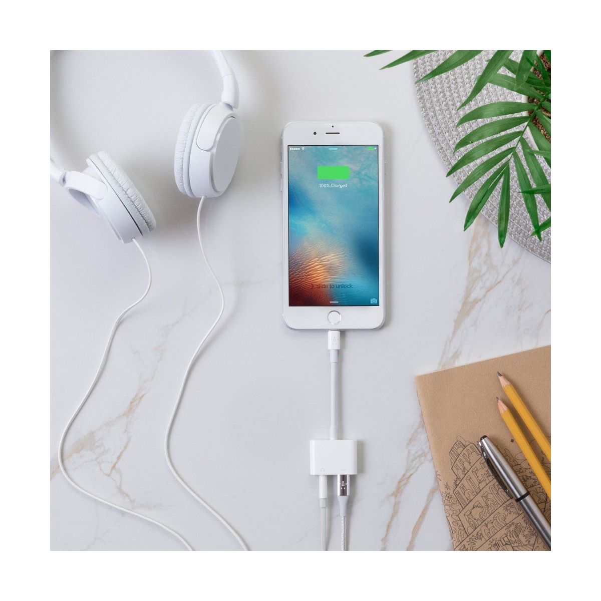Belkin 3.5mm Audio + Lader Rockstar adapter