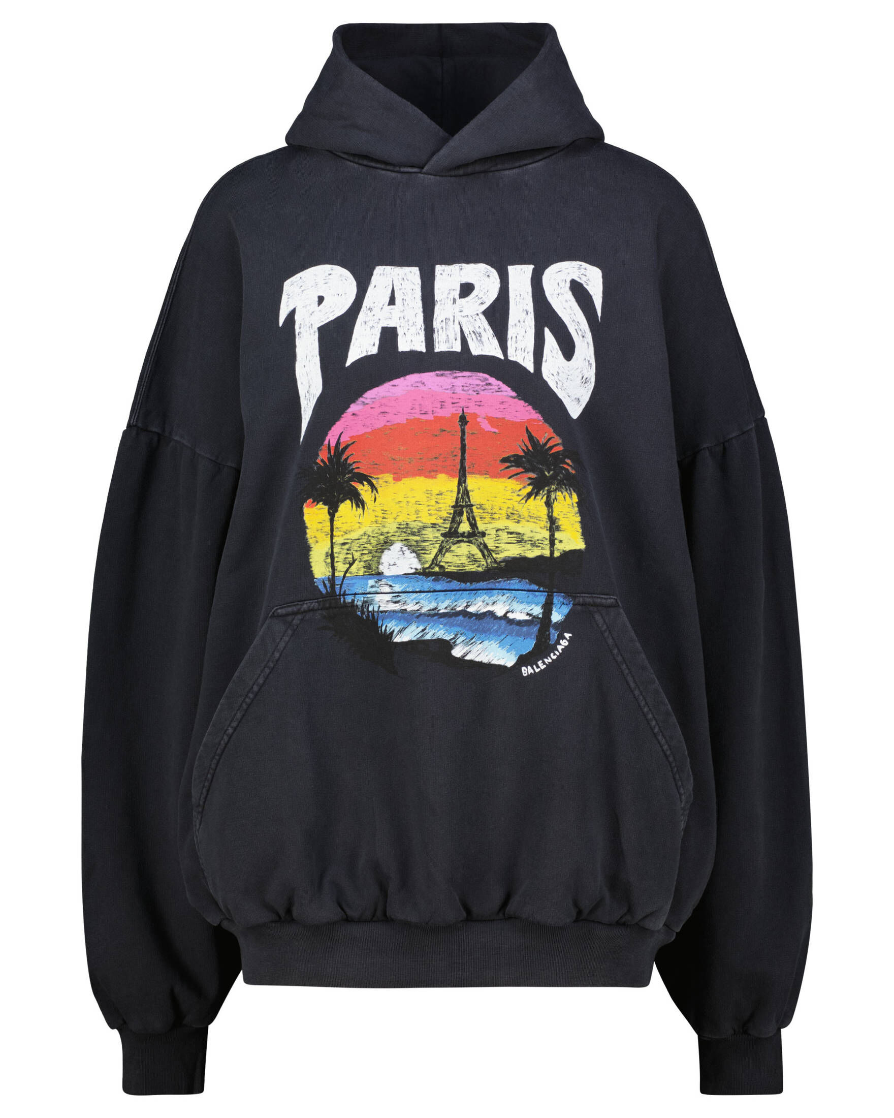 Balenciaga| Hoodie PARIS TROPICAL ROUND