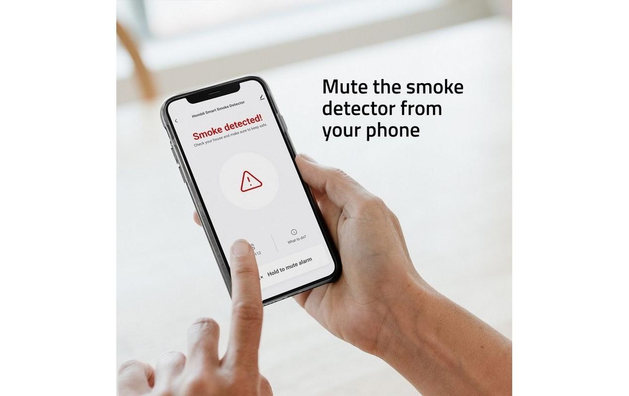 Hombli Smart-Home-Steuerelement »Smart Smoke Detector 85 dB Grau«