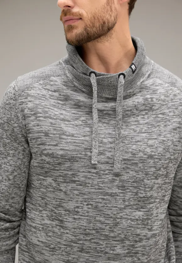 Mouliné Pullover - stone grey melange