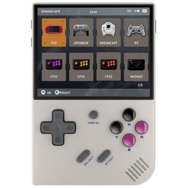 Anbernic Consola Portátil Retro RG35XX PLUS 64GB Cinza