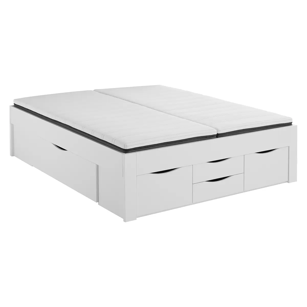 Stauraumbett Noah 180x200 weiss