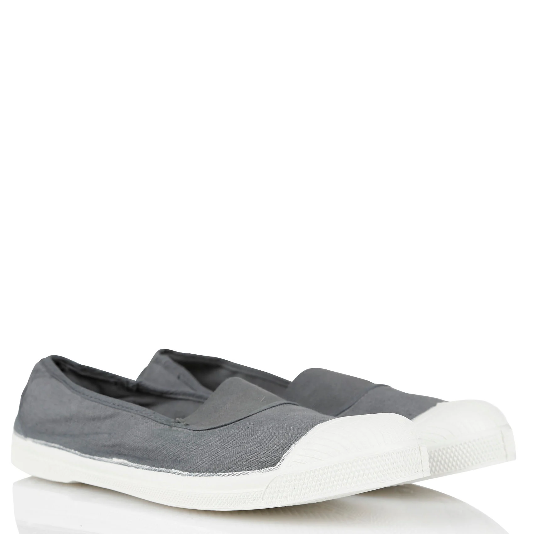Tennis à élastique en toile | Gris