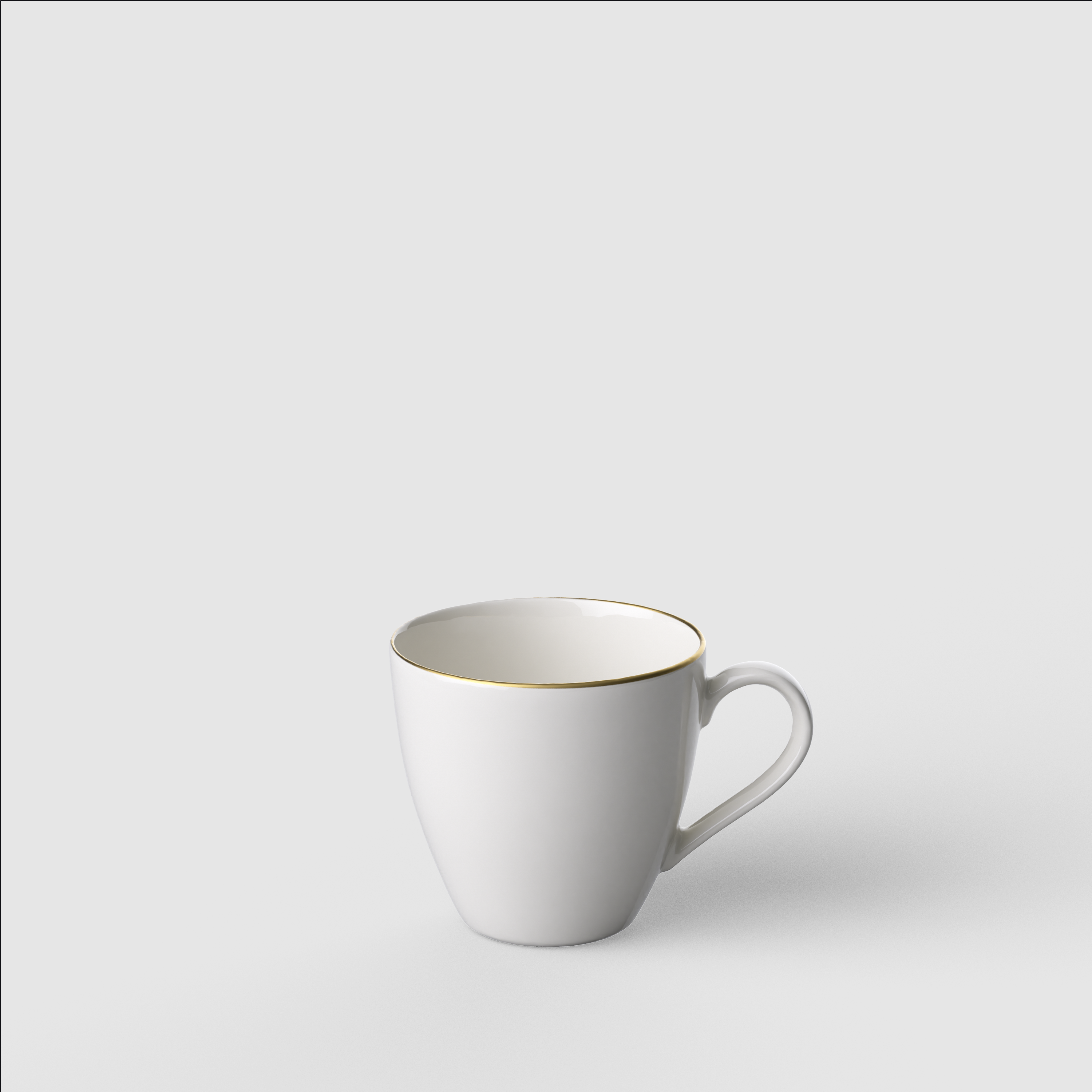 Anmut Espresso cup White, 2.1 oz, Premium Bone Porcelain