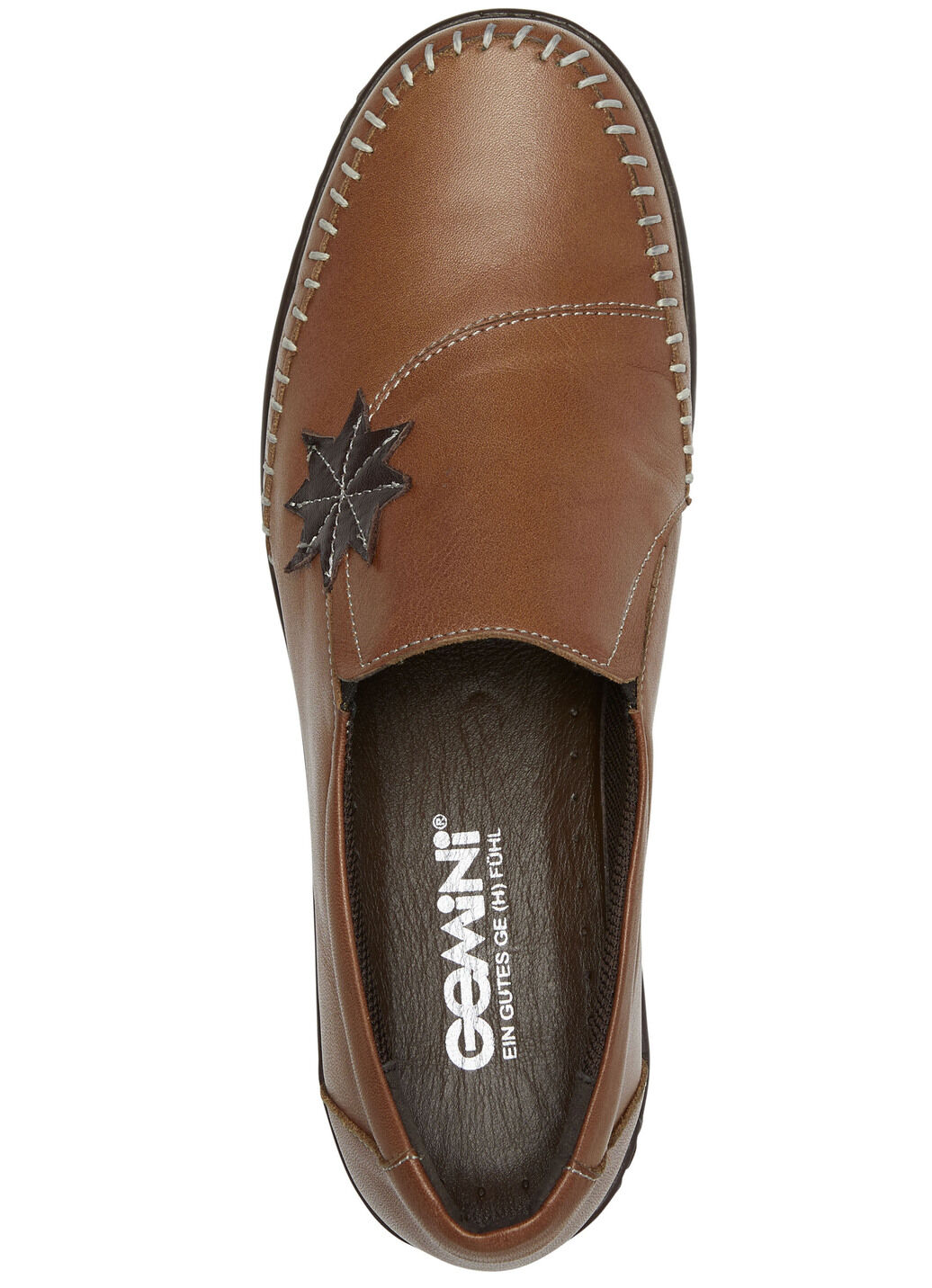 Gemini Slipper mit Leder-Applikation