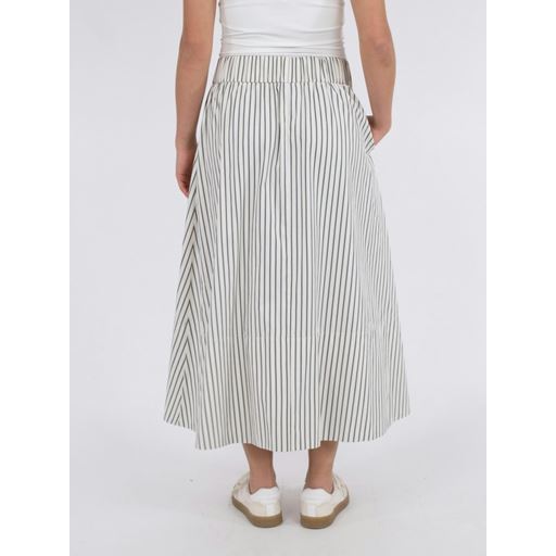 Neo Noir Yara Long Stripe Nederdel, Creme, 40