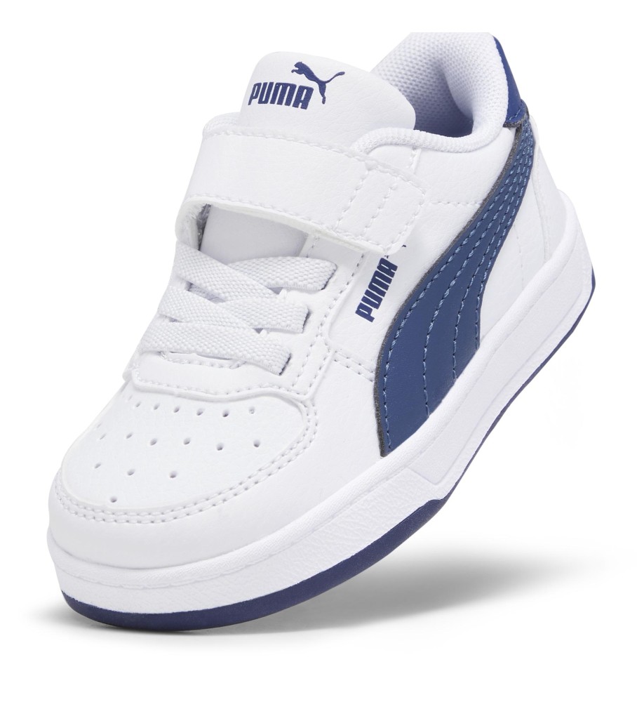 Tênis Puma Caven 2.0, branco e azul.