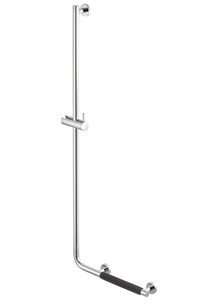 Geesa Comfort & Safety douchestang met wandbeugel links chroom