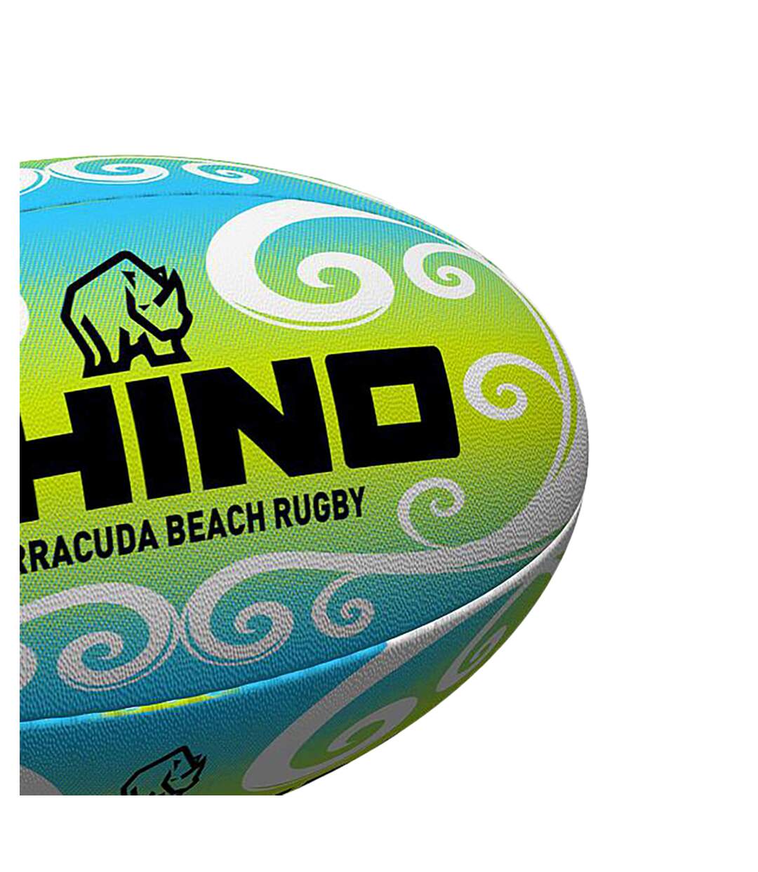 Rhino - Ballon de rugby BARRACUDA (Vert / Bleu / Blanc) (Taille 4,5) - UTRD1780