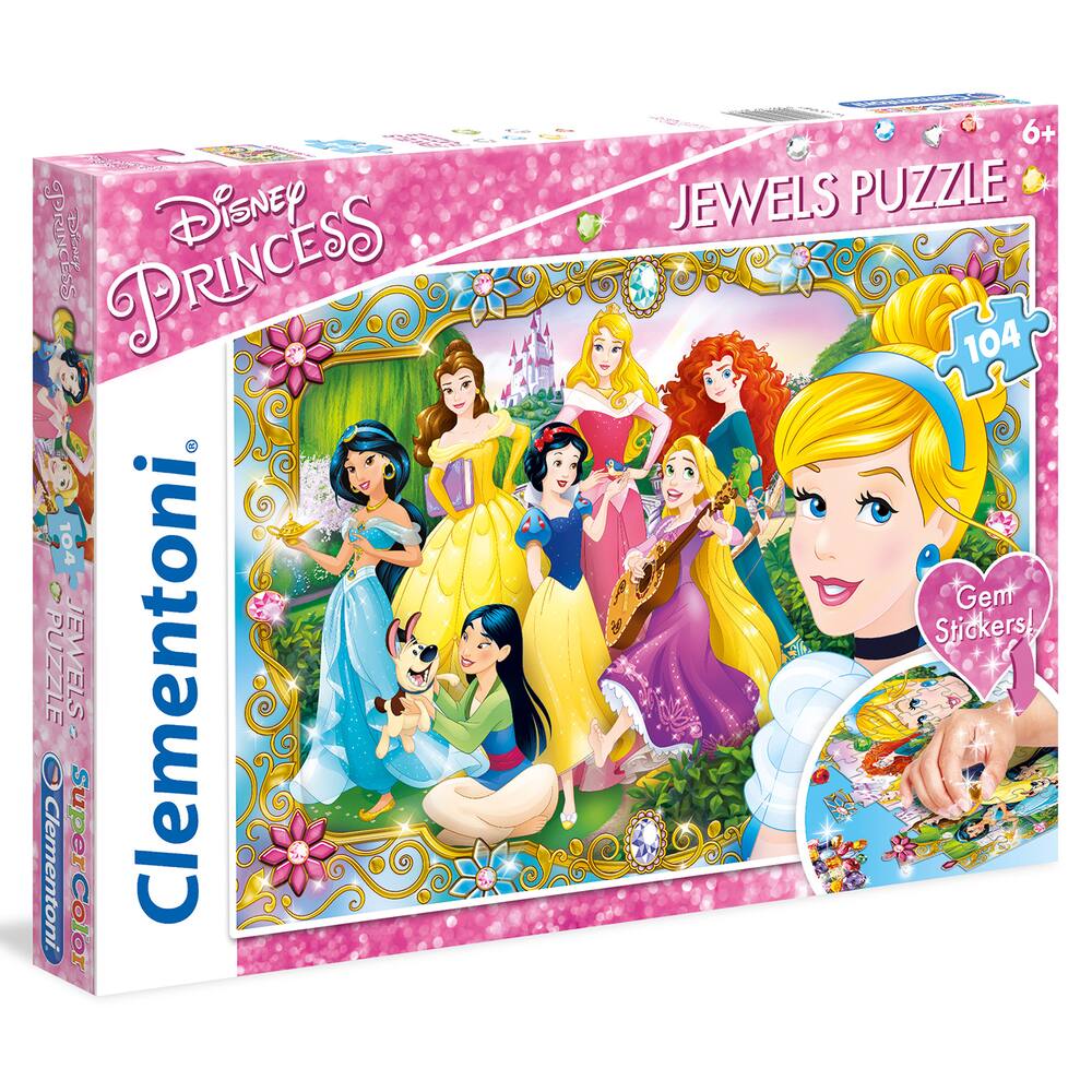 DISNEY PRINCESSES - PUZZLE JEWELS  104 PIECES