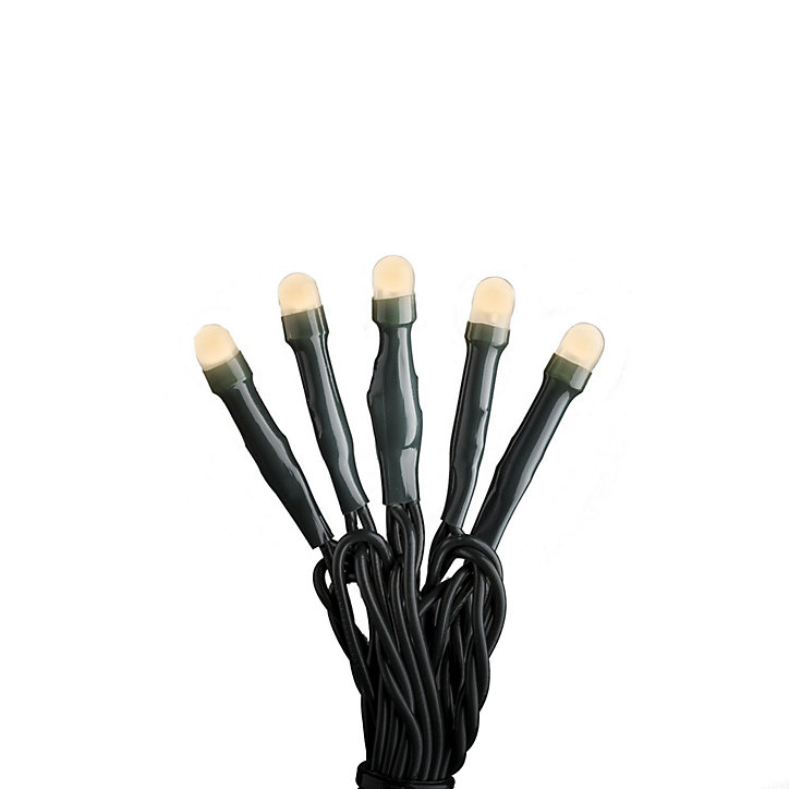 Guirlande lumineuse micro LED Givré cable vert foncé