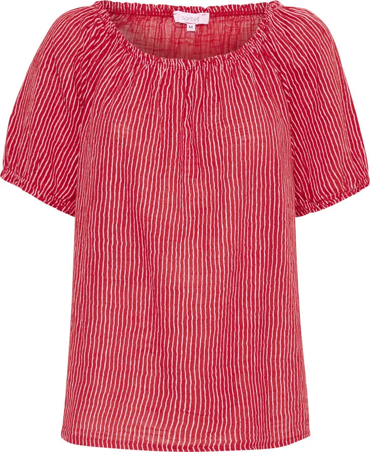 Sorbet SBALEXA STRIBE SS TOP Ribbon red