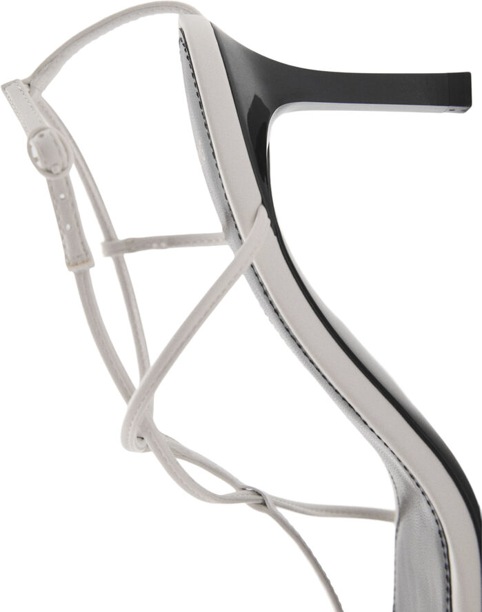 MANGO Criss-cross straps sandals White