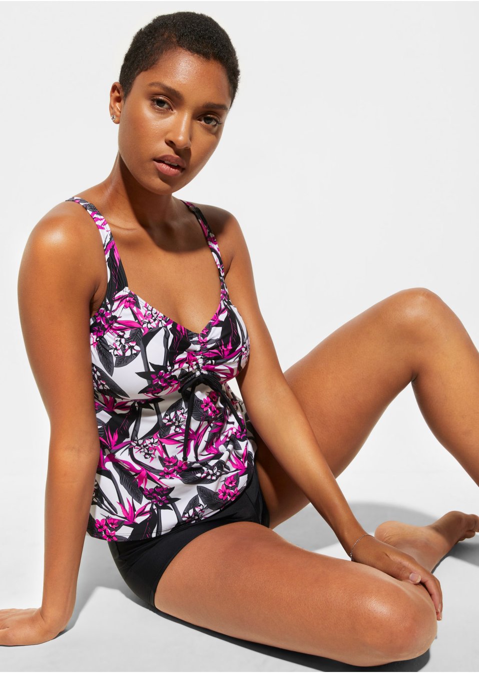 Bas de bikini boxer avec polyamide recyclé