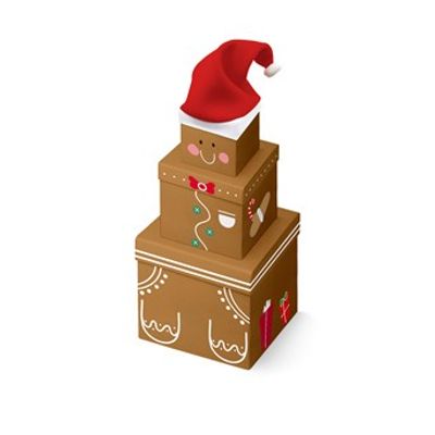 Clairefontaine - Set de boîtes cadeaux 'Pain d'épices' - 3 pièces
