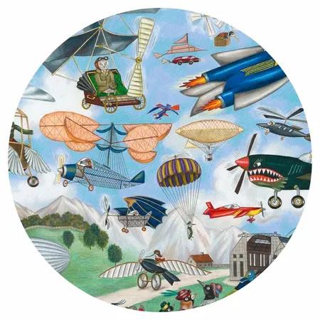 Djeco Wimmelpuzzle: Aero Club, 200 Teile