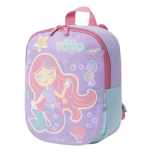 Mochila infantil Totto com estampa de sereia - Rangy