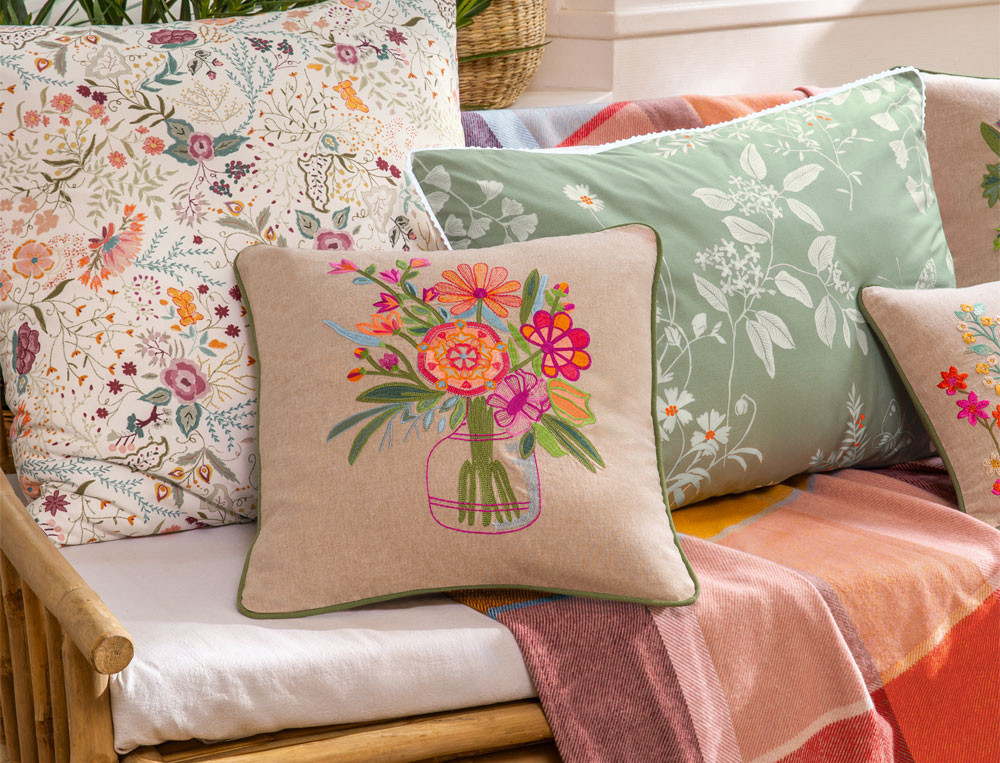 Coussin brodé-Berlingots