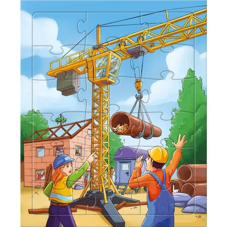 HABA 305883 Puzzles Baustellenfahrzeuge