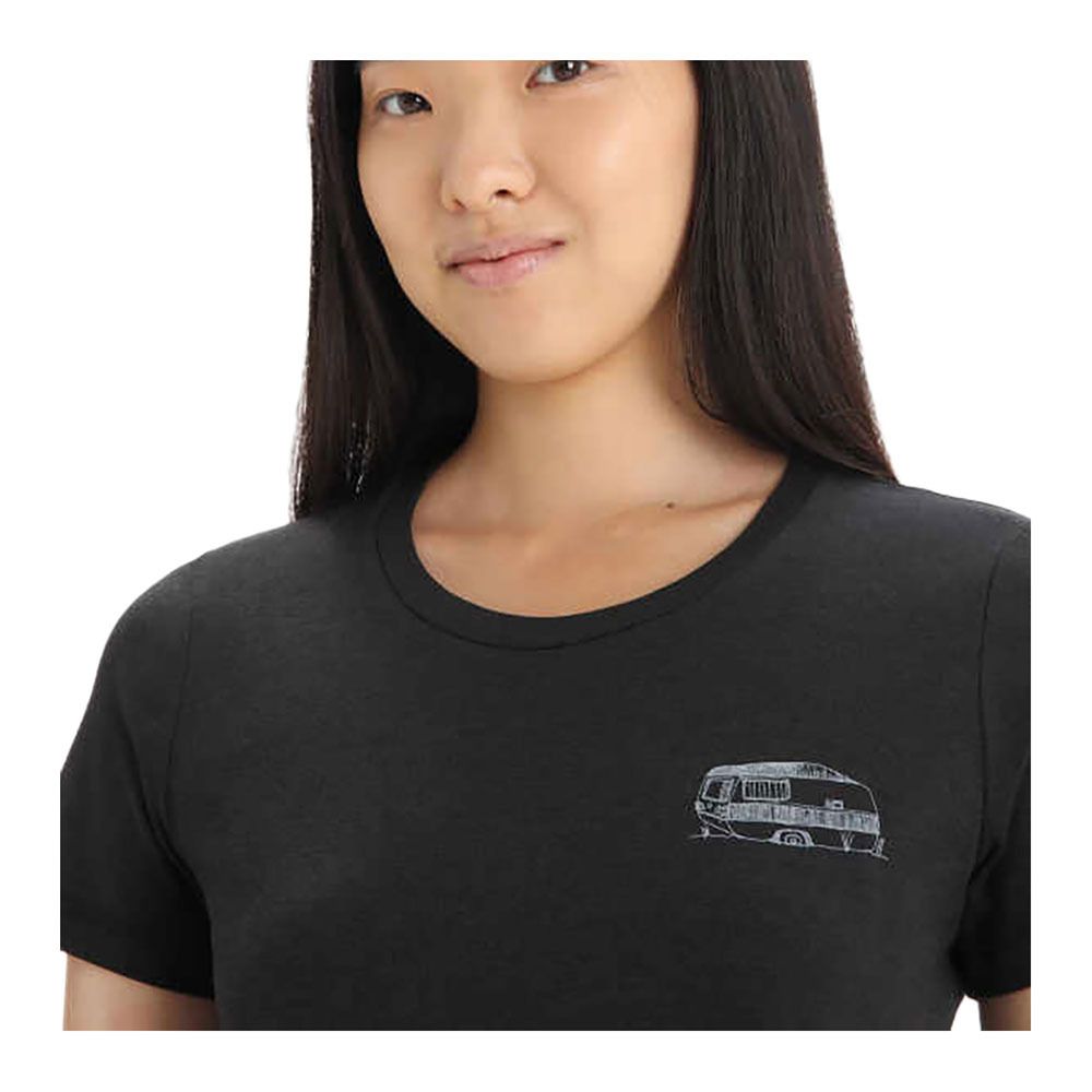 Icebreaker CENTRAL CLASSIC - Tee-shirt Femme black
