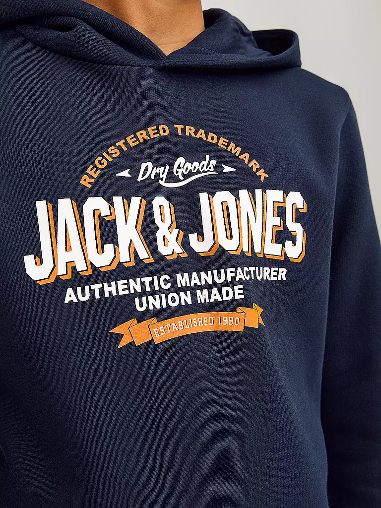 JACK & JONES Jungen Kapuzensweater - Hoodie JJELOGO dunkelblau