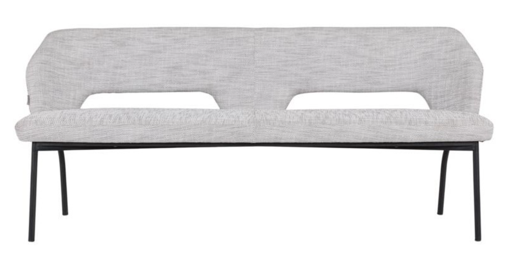 Eetbank Bo lichtgrijs poly 190cm