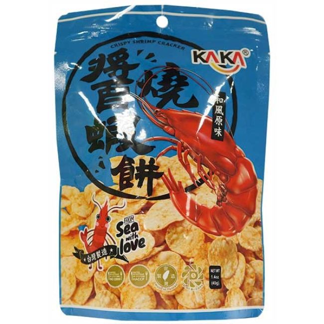 Ka Ka Knapperige Garnalen Cracker Original Smaak 40g