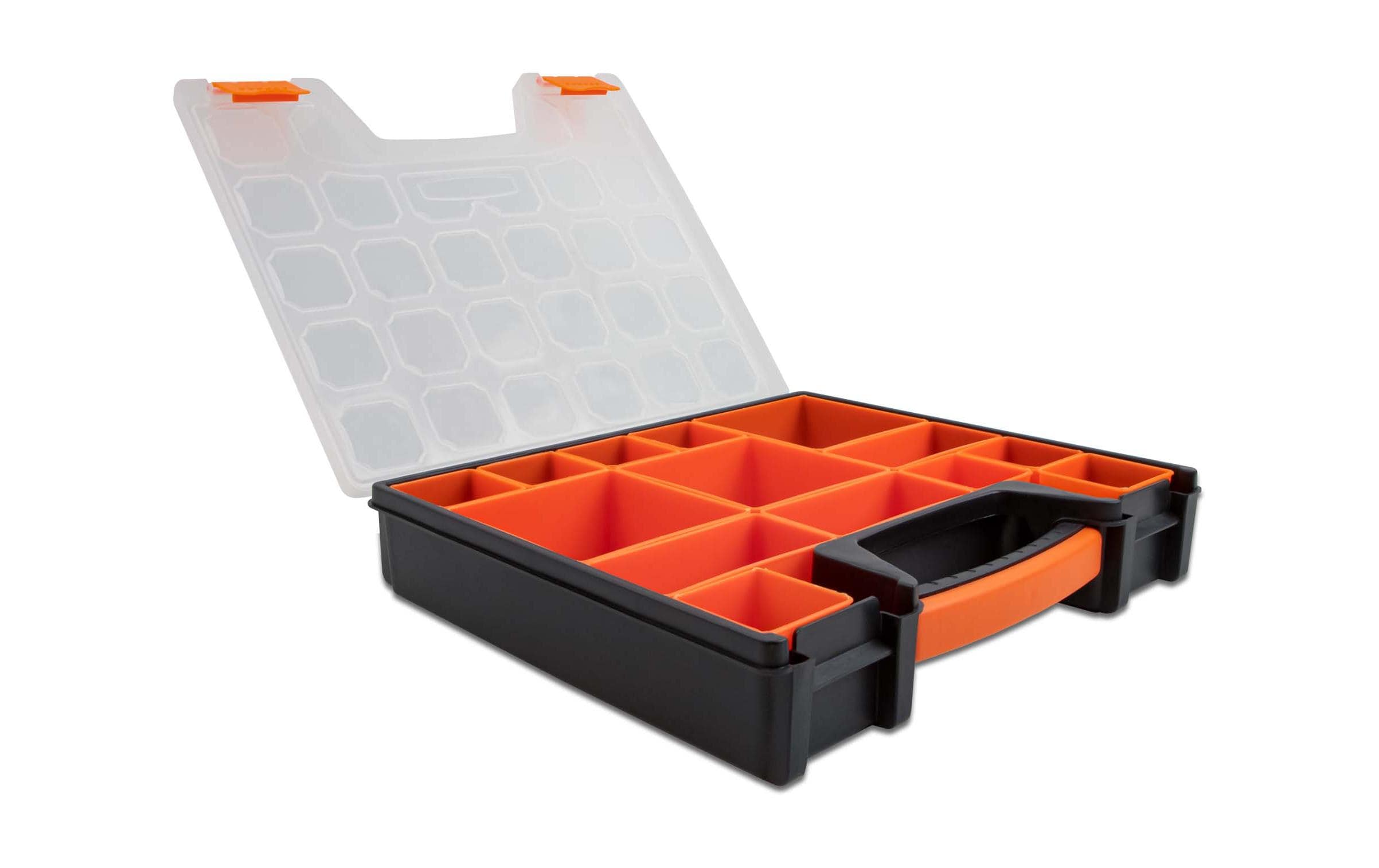 Sortimentskasten Orange / Schwarz 14 FächerDelock Sortimentsbox mit 14 Fächern 312 x 272 x 60 mm Orange / Schwarz