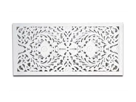 Tête De Lit Bois Blanc 166x3x81cm - Décoration d'Autrefois