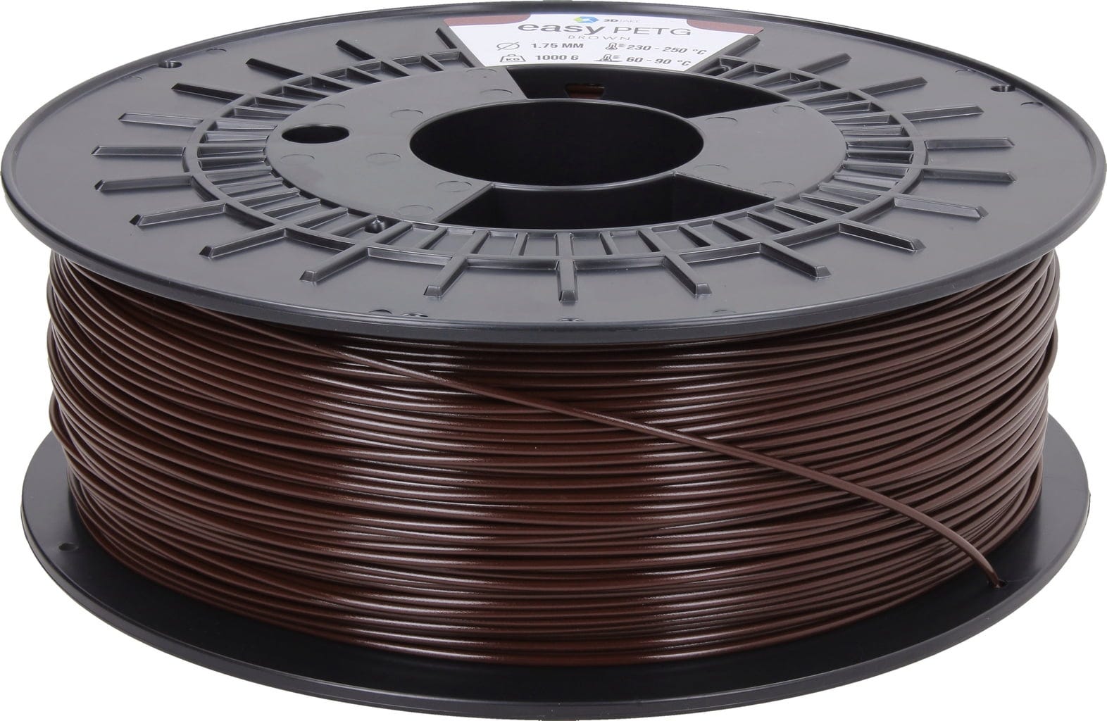 3DJAKE  easyPETG Braun, 1,75 mm / 1000 g    PETG Filament für robuste & präzise Drucke in Braun