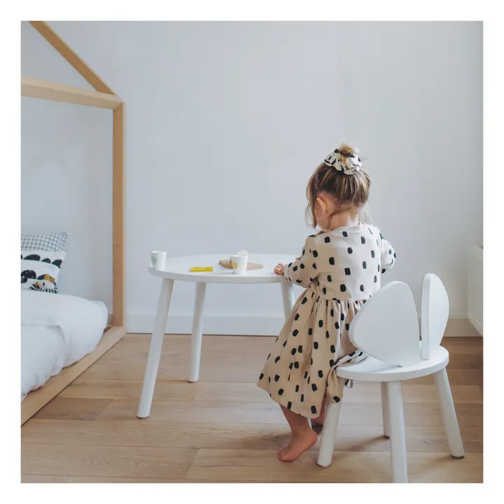 Nofred Chaise en chêne Souris | Blanc