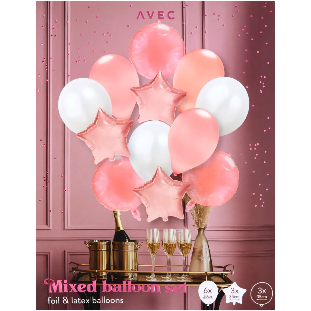 Avec ballonnen 12 stuks | diverse kleuren