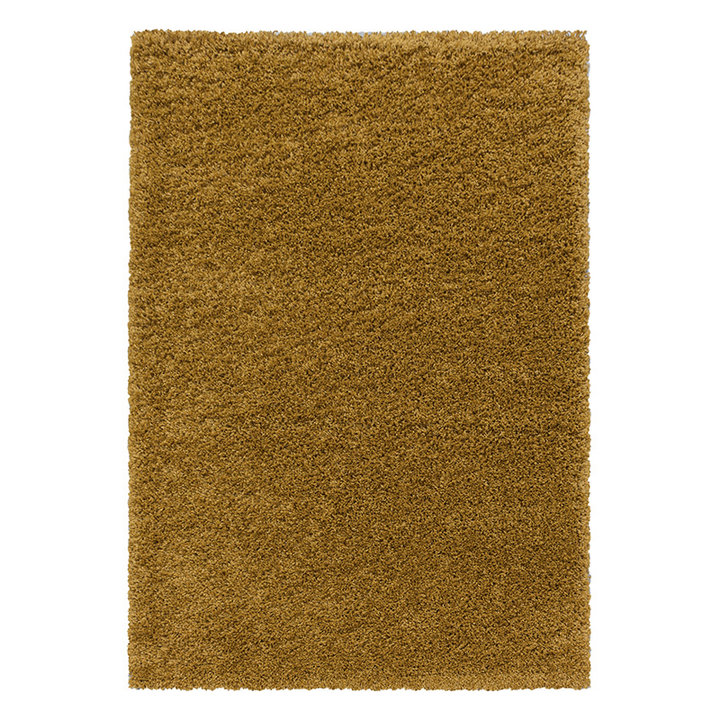 Hoogpolig vloerkleed - Softy Geel/Goud | Warm