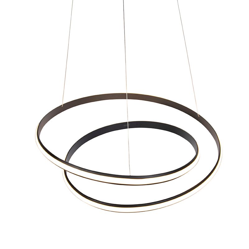 Moderne hanglamp zwart 74 cm incl. LED - Rowan