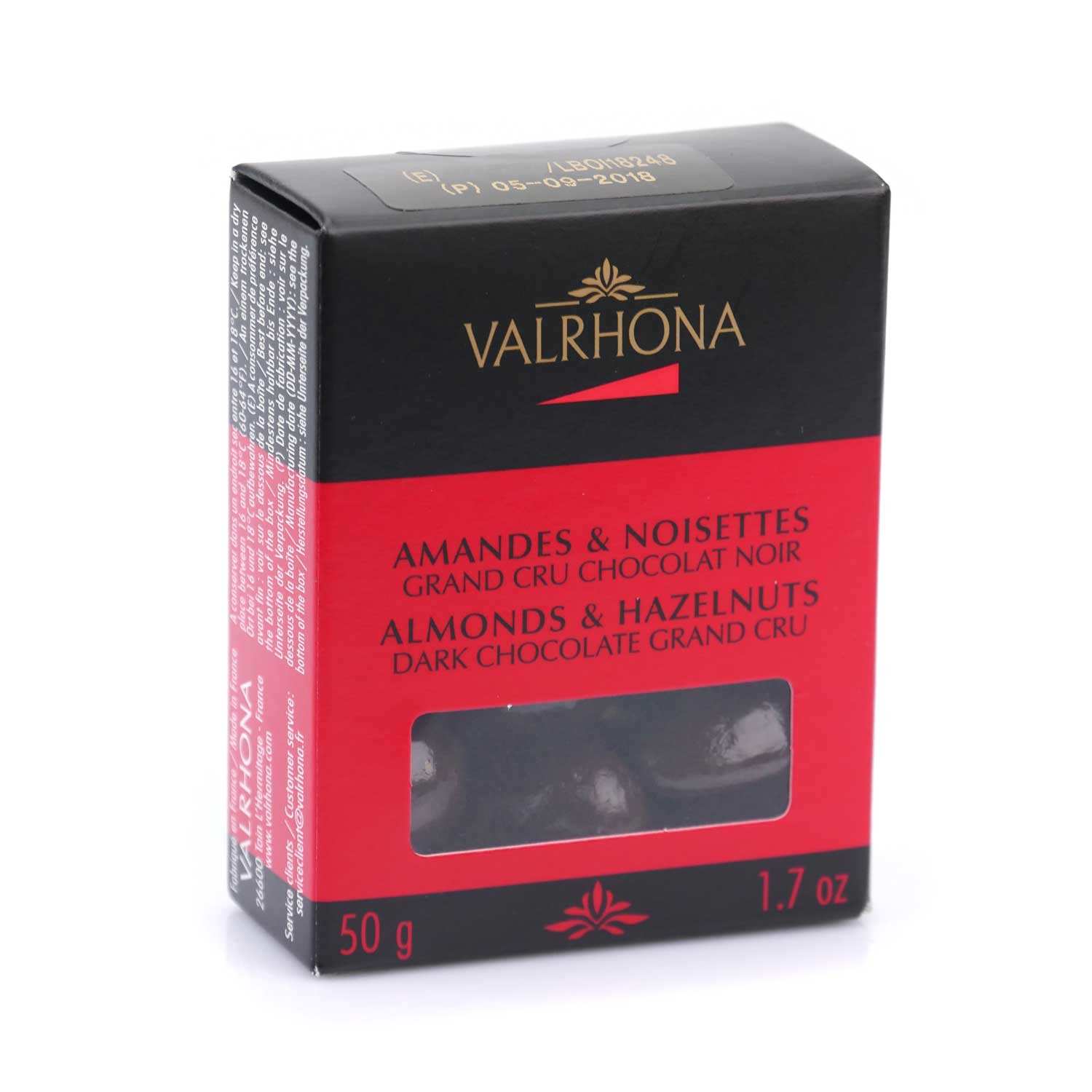 Amandes et noisettes au grand cru chocolat noir - Valrhona