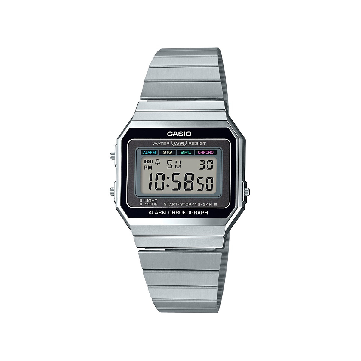 Montre Casio mixte résine acier chromé