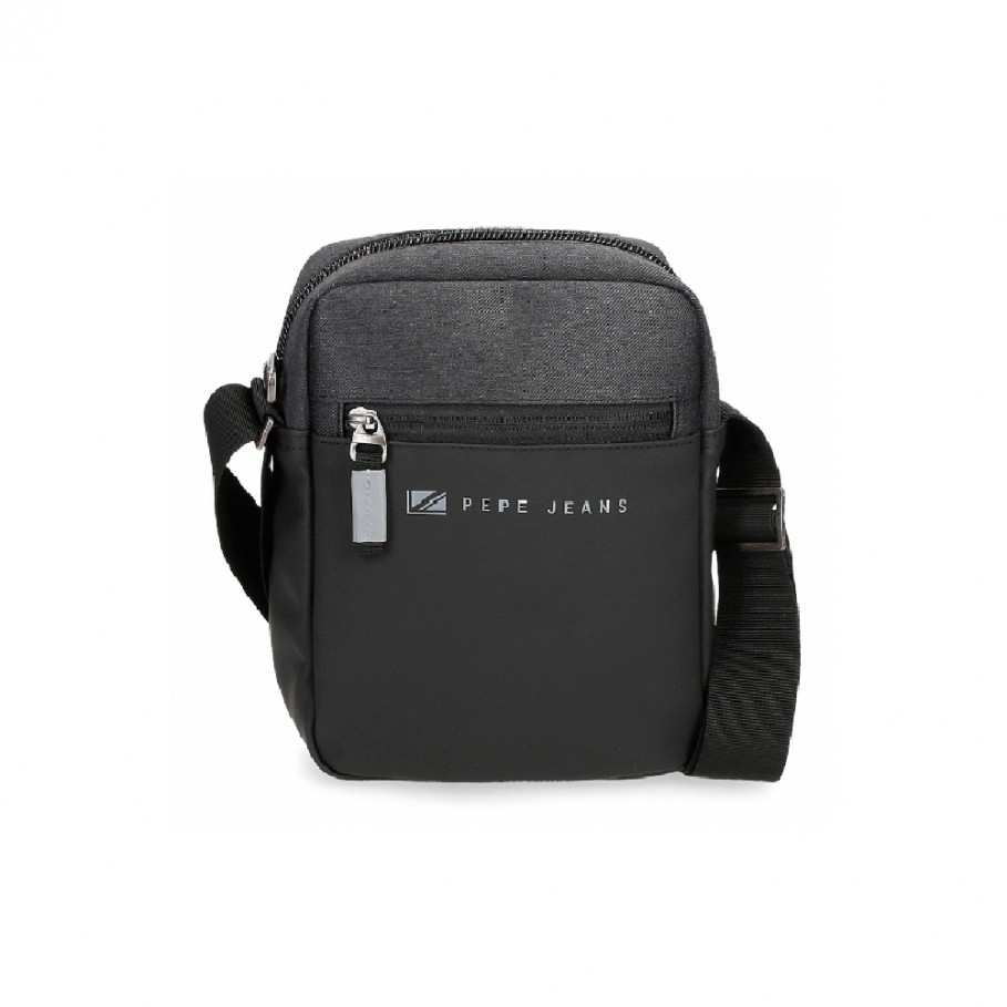 Bolsa de ombro preta Pepe Jeans Jarvis - 17x22x8cm -