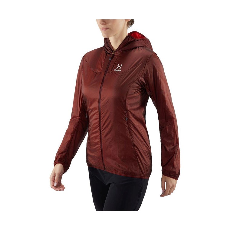 Haglöfs Aran Valley Jacket Women Maroon Red/Hibiscus Red