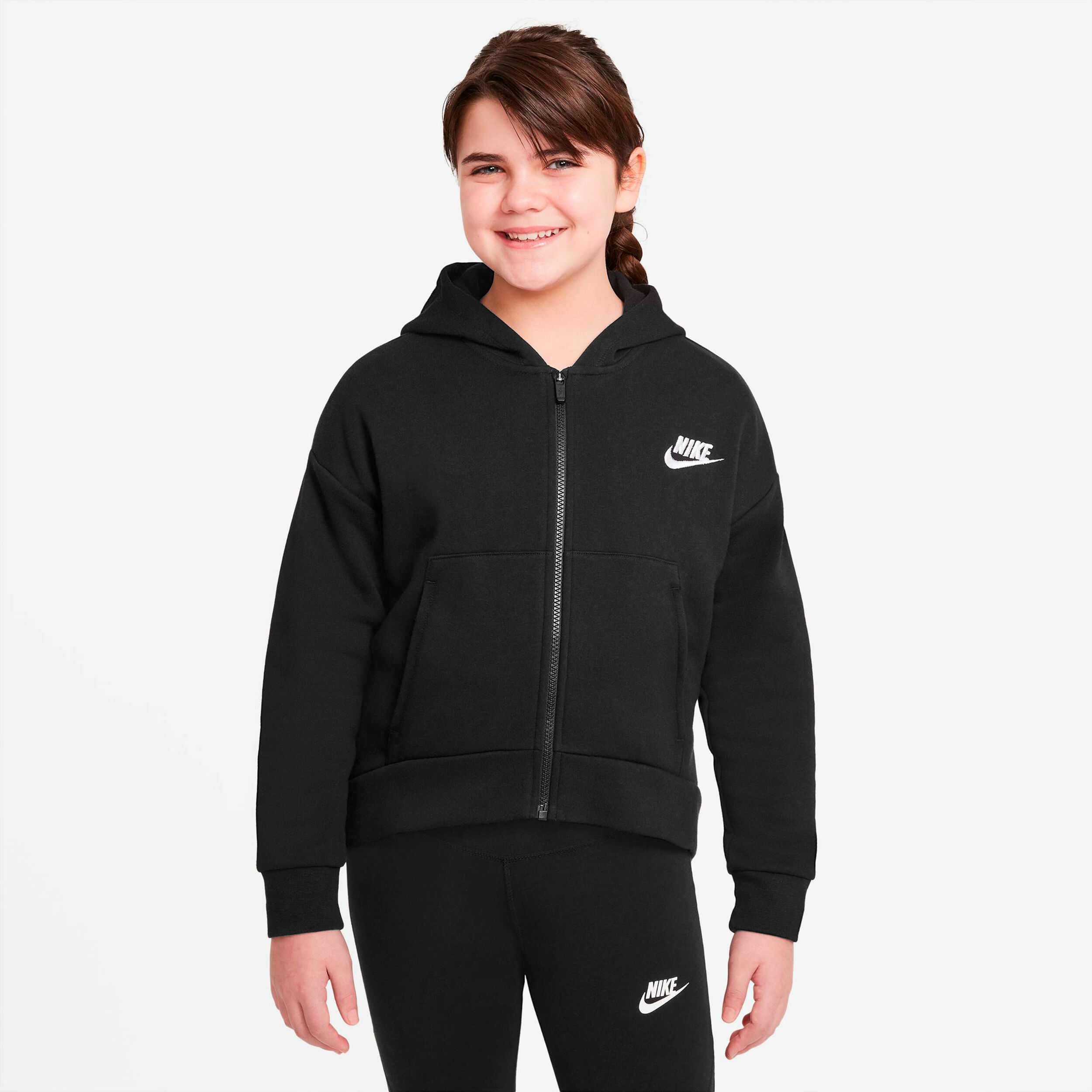 Nike Sportswear Club Fleece Gilet En Coton Filles - Noir , Blanc