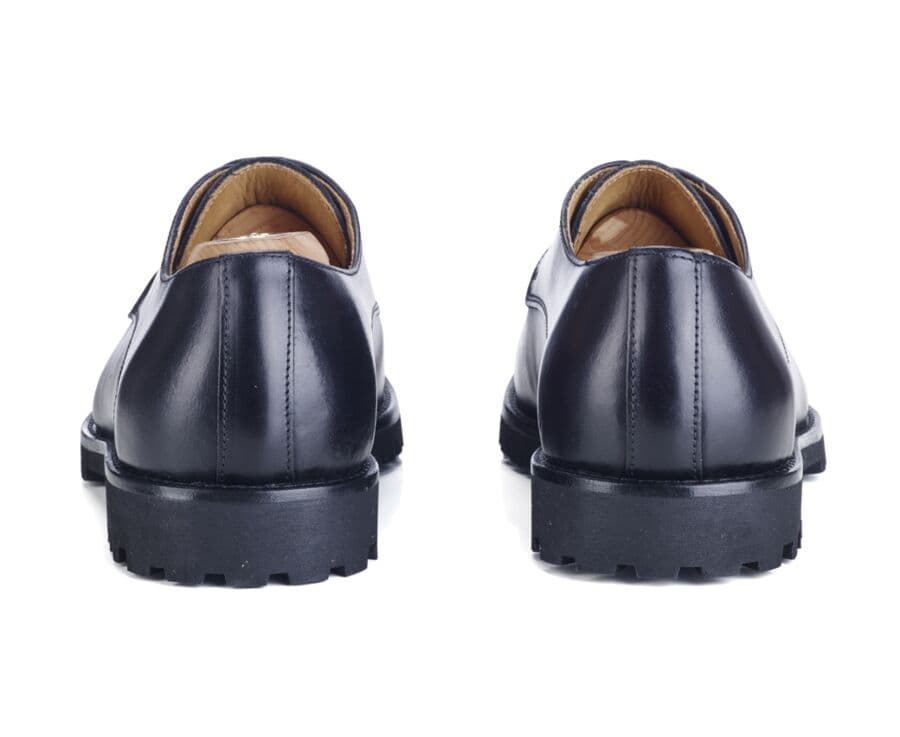 Derbies homme Noir semelle gomme crantée - BUSHEY GOMME
