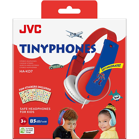 JVC Kids KD7 on-ear høretelefoner - rød