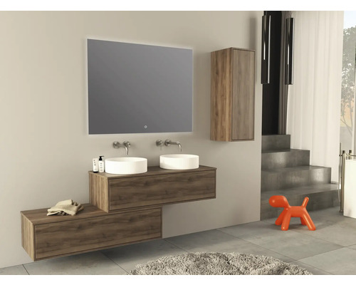 Jungborn NOVE hoge kast, BxHxD 35 x 100 x 35 cm, frontkleur: mat notenhout, 55793