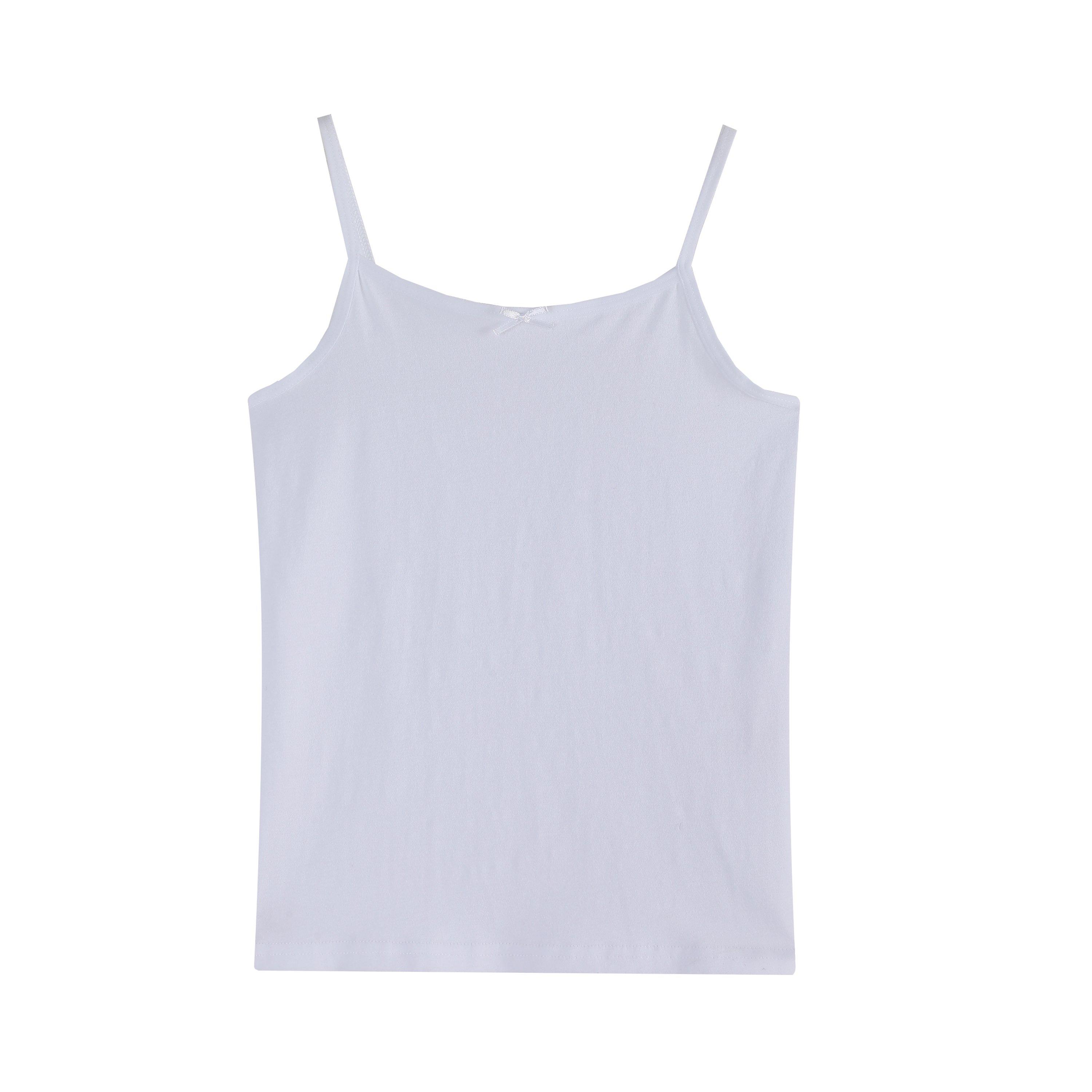 Be You Studio Girls Pack of 5 Basic Cami Vest White