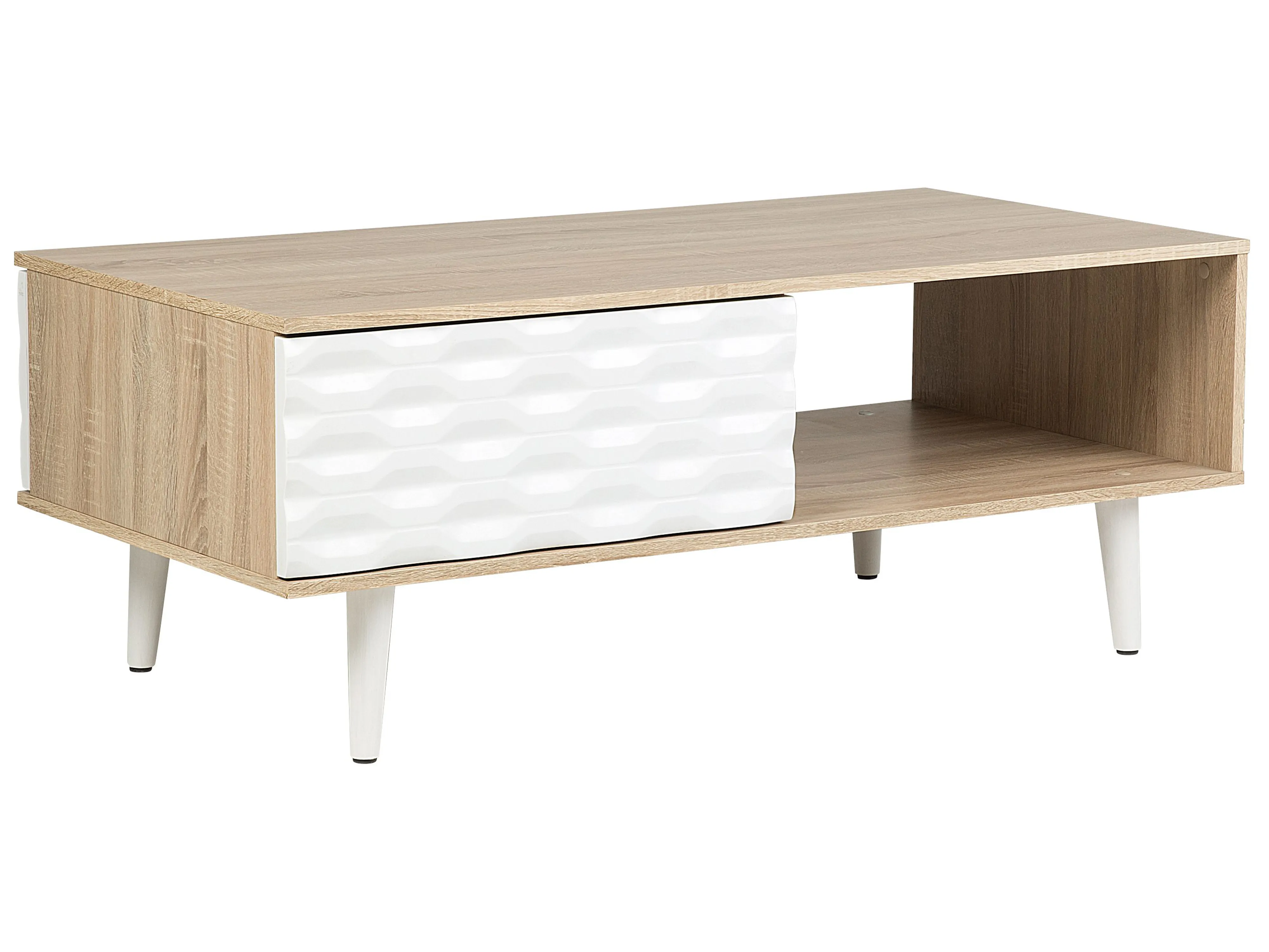 Salontafel SWANSEA Lichtbruin met opbergruimte