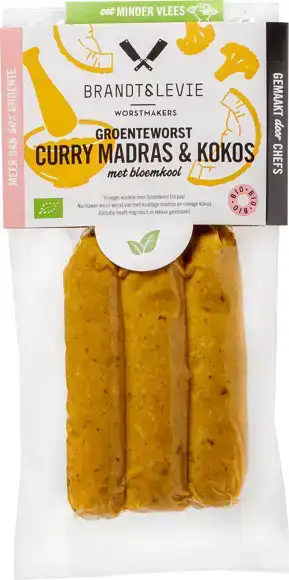 Groenteworst curry madras & kokos met bloemkool