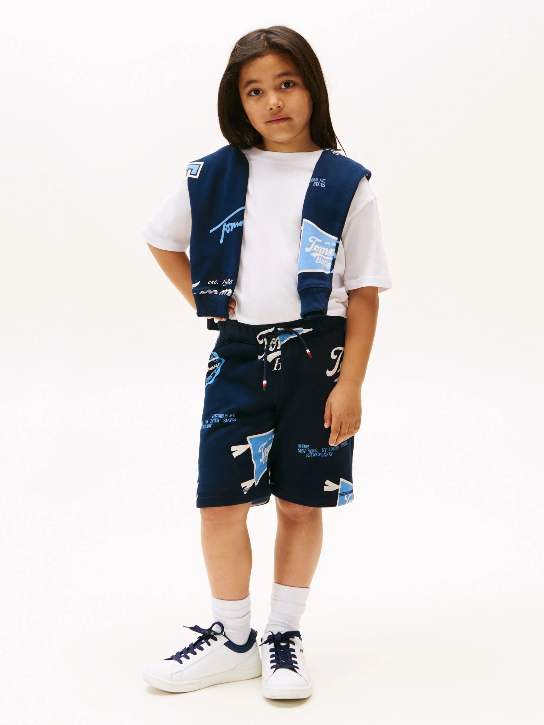 Tommy Hilfiger All-Over Logo Print Sweat Shorts