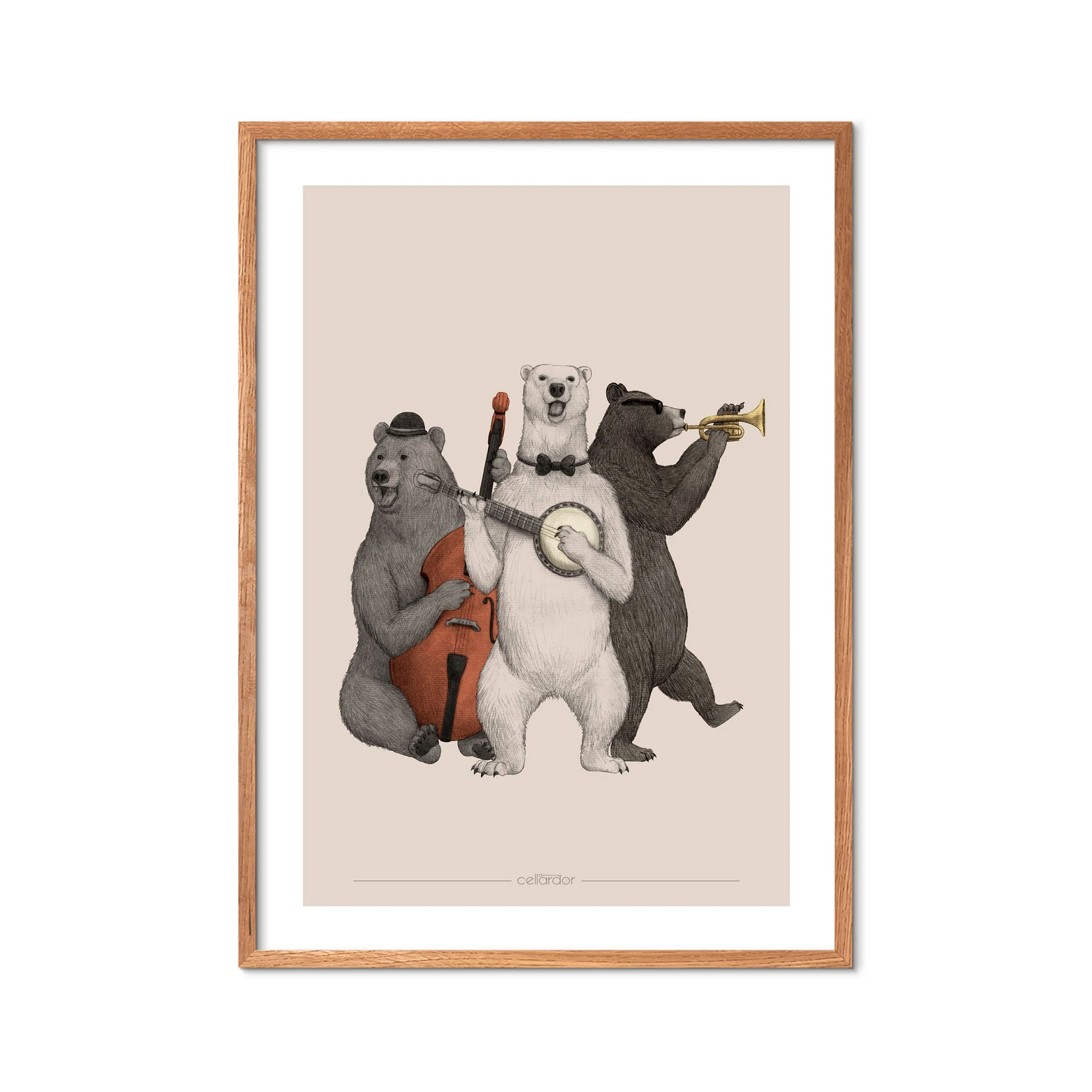 Poster & Frame  Cellard'or Bearly Music plakat