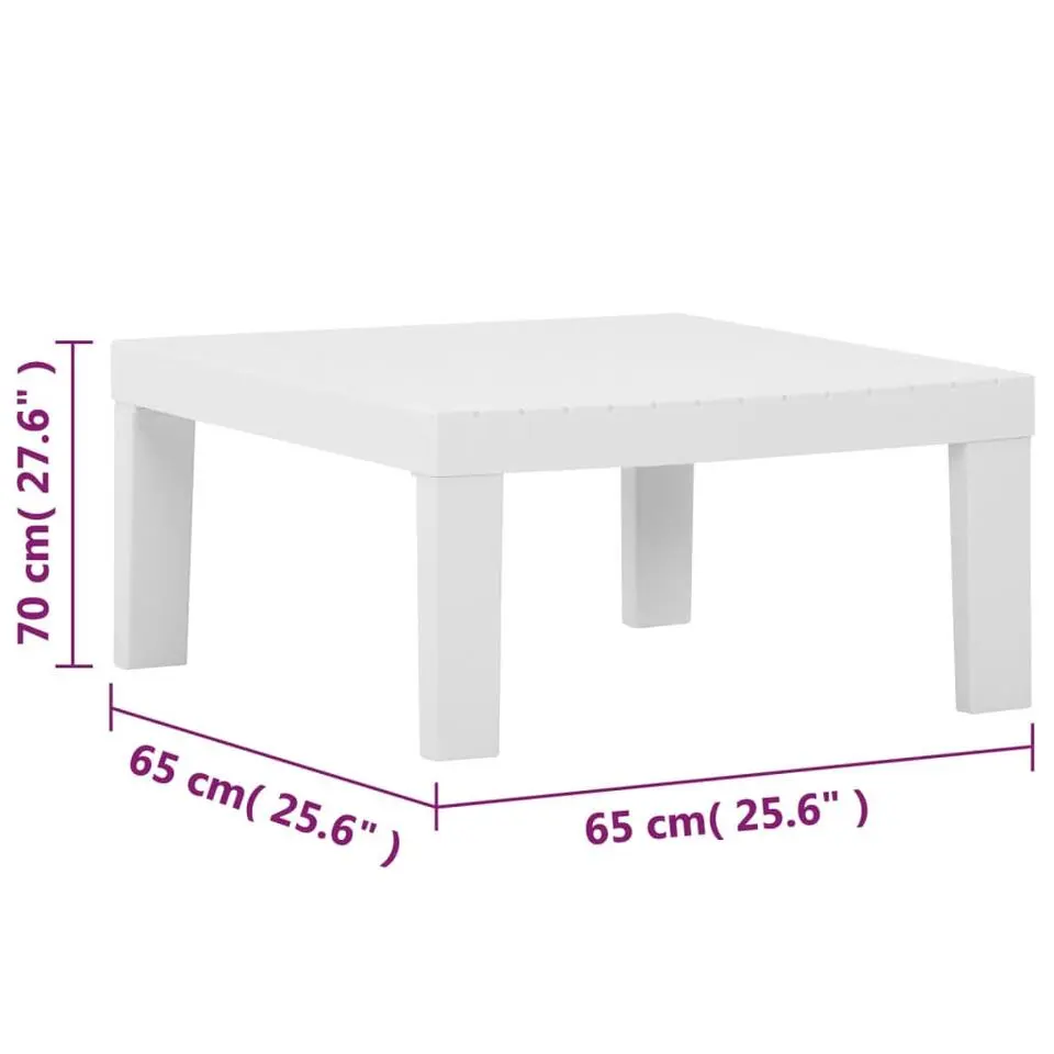 vidaXL - Loungeset - Wit - Kunststof