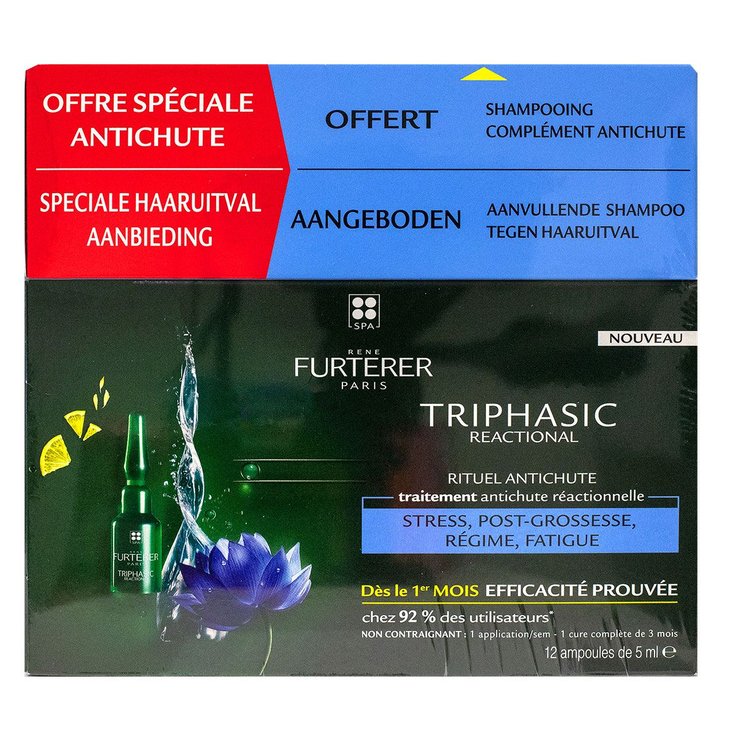 Triphasic Reactional 12x5,5ml + shampooing offert